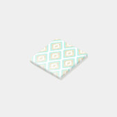 Gold- en Turquoise-chic Ikat-patroon Post-it® Notes (Schuin)