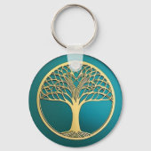 Gold- en Turquoise-Sleutelhanger Sleutelhanger (Voorkant)