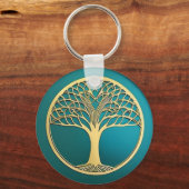 Gold- en Turquoise-Sleutelhanger Sleutelhanger (Voorkant)