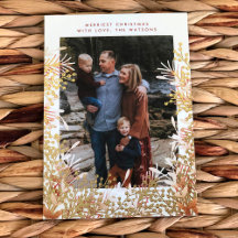 Gold en Waterverf kerstkleertjes Foto Lijst