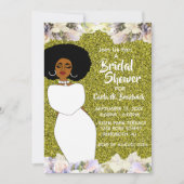 Gold en White African American Vrijgezellenfeest Kaart (Voorkant)