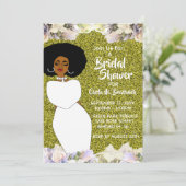 Gold en White African American Vrijgezellenfeest Kaart (Staand voorkant)