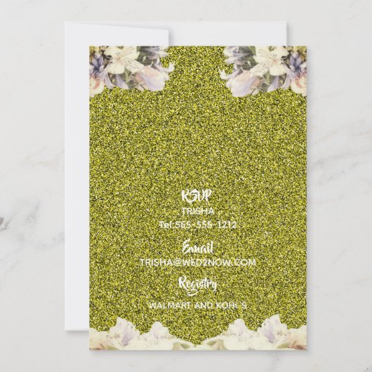 Gold en White African American Vrijgezellenfeest Kaart (Achterkant)