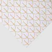 Gold en White Art Deco Fish Scale Pattern Tissuepapier (Detail)