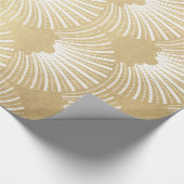 Gold- en White Art-Deco-patroon Cadeaupapier (Hoek)