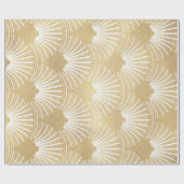 Gold- en White Art-Deco-patroon Cadeaupapier (Vlak)