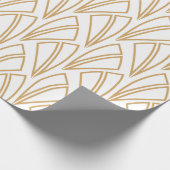 Gold en White Art Deco Pattern Cadeaupapier (Hoek)