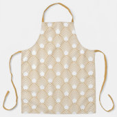 Gold en White Art Deco Pattern Schort (Voorkant)
