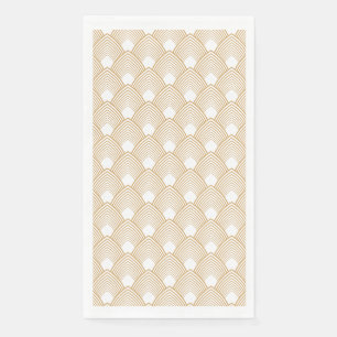 Gold en White Art Deco Pattern Servet