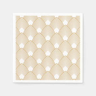 Gold en White Art Deco Pattern Servetten