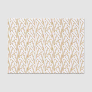 Gold en White Art Deco Pattern Tissuepapier