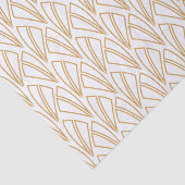Gold en White Art Deco Pattern Tissuepapier (Detail)