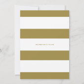 Gold en White Bold Italic Typography Modern Save The Date (Achterkant)