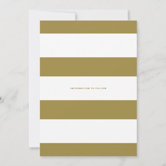 Gold en White Bold Italic Typography Modern Save The Date (Achterkant)