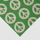 Gold- en White Celtic Peace Sign-patroon Tissuepapier (Detail)
