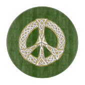 Gold en White Celtic Peace Sign Snijplank (Voorkant)