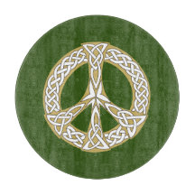 Gold en White Celtic Peace Sign