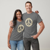 Gold en White Celtic Peace Sign T-shirt (Unisex)