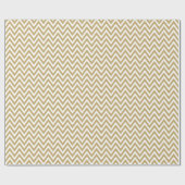 Gold en White Chevron Cadeaupapier (Vlak)