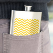Gold en White Chevron Pattern Heupfles (Voorbeeld)