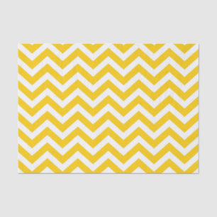 Gold en White Chevron Pattern Tissuepapier