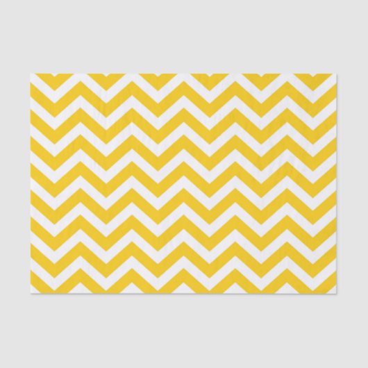 Gold en White Chevron Pattern Tissuepapier (Voorkant)