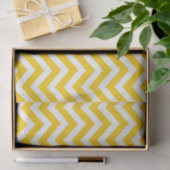 Gold en White Chevron Pattern Tissuepapier (Geschenk)
