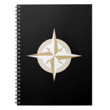 Gold en White Compass op zwart