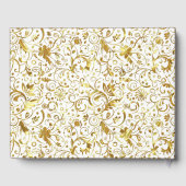 Gold en White Damask Gastenboek (Achterkant)