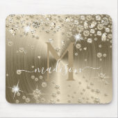 Gold en White Diamonds - op maat gesneden Muismat (Voorkant)