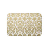 Gold en White Elegant Damask Pattern Badmat (Voorkant)