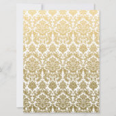 Gold en White Elegant Damask Pattern Kaart (Voorkant)