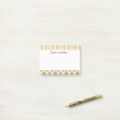 Gold en White Elegant Damask Pattern Post-it® Notes (Op bureau)
