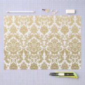 Gold en White Elegant Damask Pattern Tissuepapier (Craft)