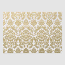 Gold en White Elegant Damask Pattern