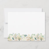 Gold en White Flower foto Save the Date Cards (Achterkant)