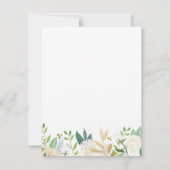 Gold en White Flower Wedding Save the Date Card (Achterkant)