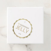 Gold en White Homemade Jam Dank je cadeau Label (In situ)