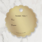 Gold en White Homemade Jam Dank je cadeau Label (Achterkant)