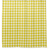 Gold- en White Houndstooth Pattern Douchegordijn (Voorkant)