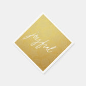 Gold- en White-kerstpatroonpapier Napkin-set Servetten (Hoek)