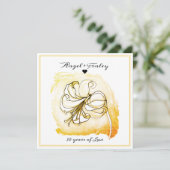 Gold en White Lily 30th Wedding Jubileum (Staand voorkant)