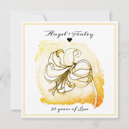 Gold en White Lily 30th Wedding Jubileum