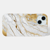 Gold en White Marble Abstract Case-Mate iPhone Case (Achterkant (horizontaal))