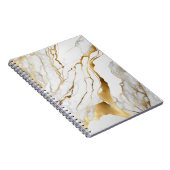 Gold en White Marble Abstract Notitieboek (Rechterzijde)