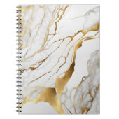Gold en White Marble Abstract Notitieboek (Voorkant)