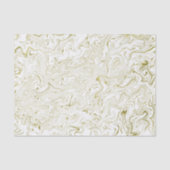 Gold en White Marble Abstract Tissuepapier (Voorkant)