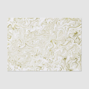 Gold en White Marble Abstract Tissuepapier