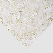 Gold en White Marble Abstract Tissuepapier (Detail)
