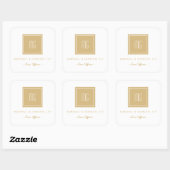 Gold en White Monogram Business Logo Stickers (Vel)